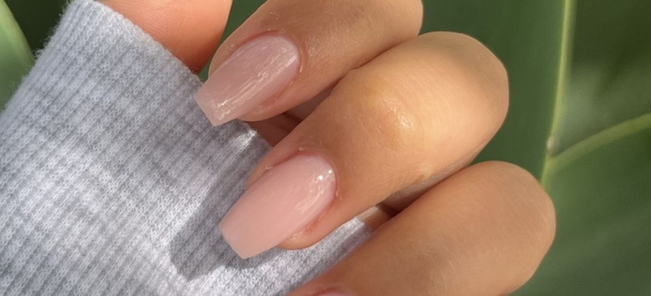 a womans hand with beautiful bubble bath nail trend picture of a womans hand with beautiful bubble bath nail trend