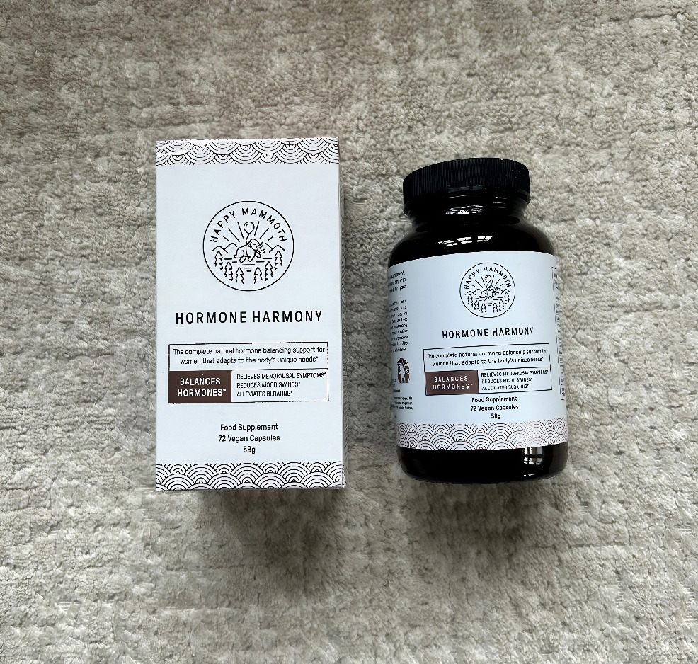 picture of Happy Mammoth Hormone Harmony bottle and packaging