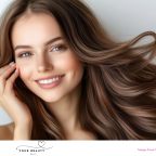 picture of a beautiful woman with long healthy brown hair